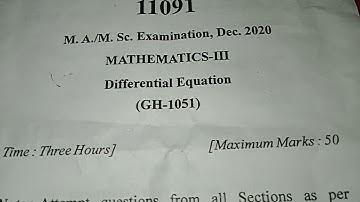 2020 CCS UNIVERSITY PREVIOUS YEARQUESTION PAPER M.A/M.SC SEMESTER -1/CCSU/ POOJA