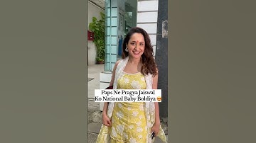 Our National Baby🫶 #PragyaJaiswal gets papped in a pretty yellow dress in Bandra #shorts
