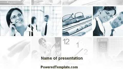 Office Life In A Light Blue Colors PowerPoint Template by PoweredTemplate.com