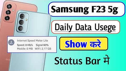 Samsung f23 5g mobile me daily data usage setting | how to show daily use data in samsung f23 5g