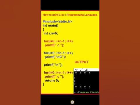 How to print C in C programming language 🌹🌹🍁🌷💯 - YouTube