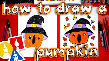 How To Draw A Pumpkin With A Witch Hat
