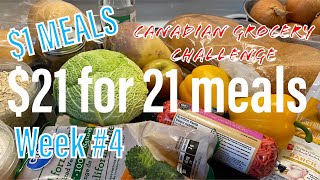 $21 A Week Grocery Challenge Week 4 - Slow Cooker Meal and Hamburgers