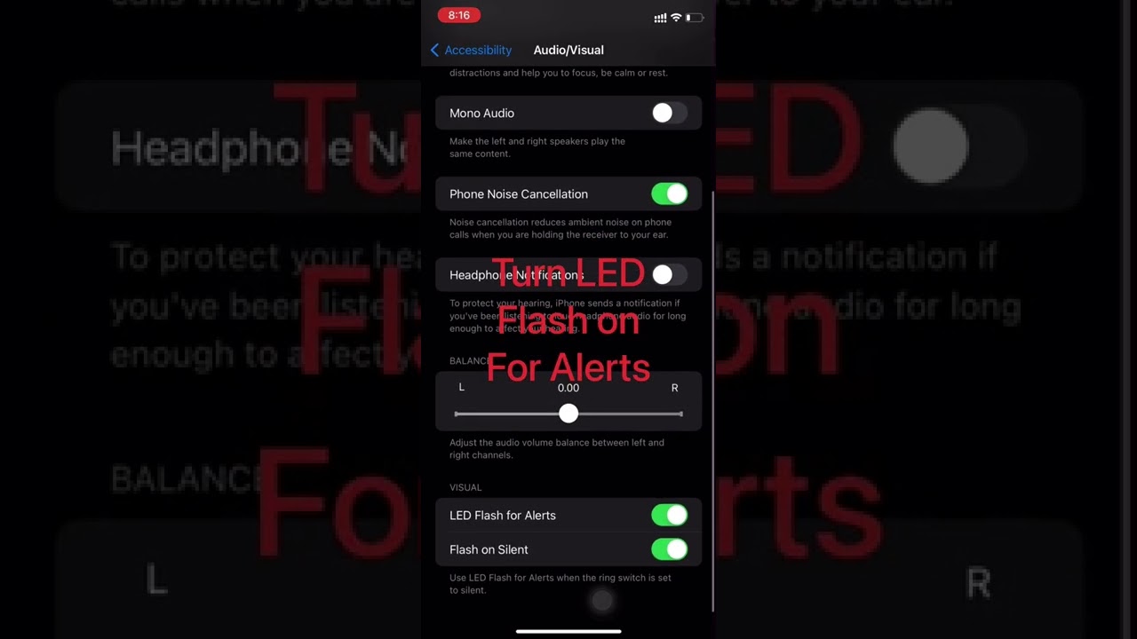 How to turn on flashlight in iphone on alerts YouTube