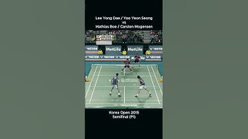 Lee Yong Dae / Yoo Yeon Seong and Mathias Boe / Carsten Mogensen at Korea Open 2015 (Set 1) (P1)