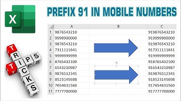 How to prefix 91 in Mobile Numbers in Microsoft Excel