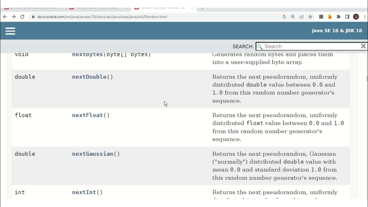 Math random method in Java and the Random class. - YouTube