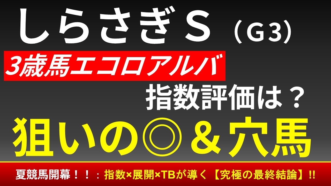 知られざる未来馬券指数の驚異 : 競馬投資利殖術 Shirasagi Stakes Last-Minute Forecast] The Final Conclusion Driven