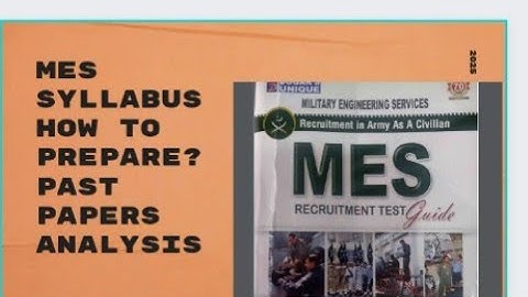 MES Syllabus|How to prepare for written exams|Past papers
