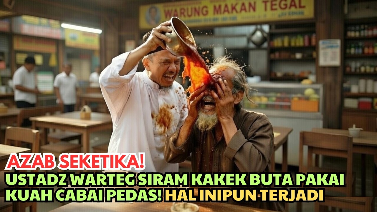 AZAB SEKETIKA! USTADZ WARTEG SIRAM KAKEK BUTA PAKAI KUAH CABAI PEDAS! HAL INIPUN TERJADI