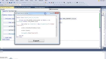 VB.NET - How To Export RichTextBox Text To Text File In Visual Basic .Net [with source code]