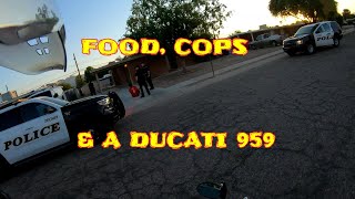 Food, cops, and a Ducati 959