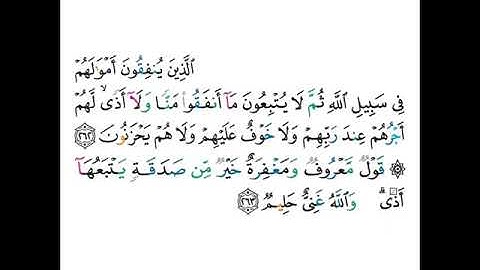 القارئ سعود الشريم - سورة البقرة - من الآية 262 إلى الآية 263