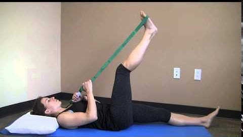 Supine Hamstring Stretch With Strap