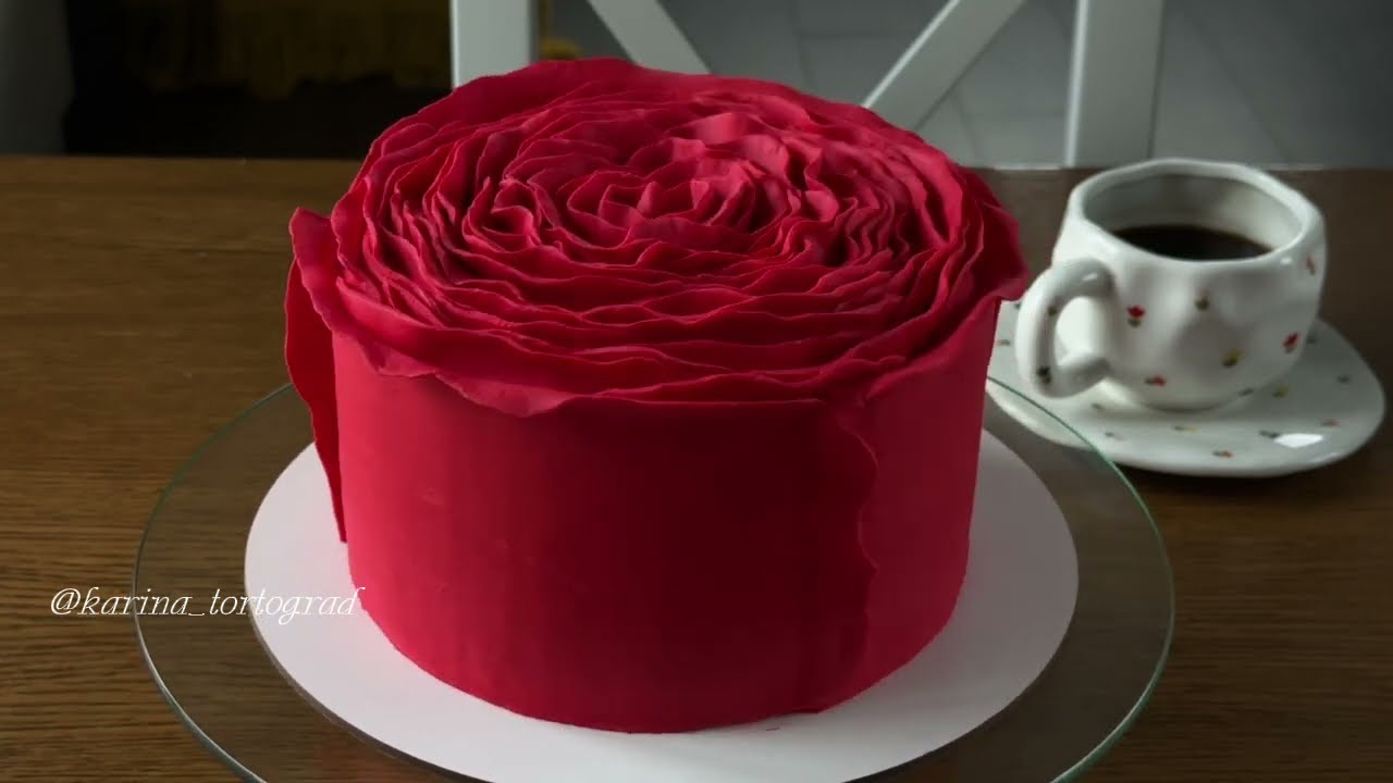 🌹Как сделать простой и эффектный декор торта 🌹