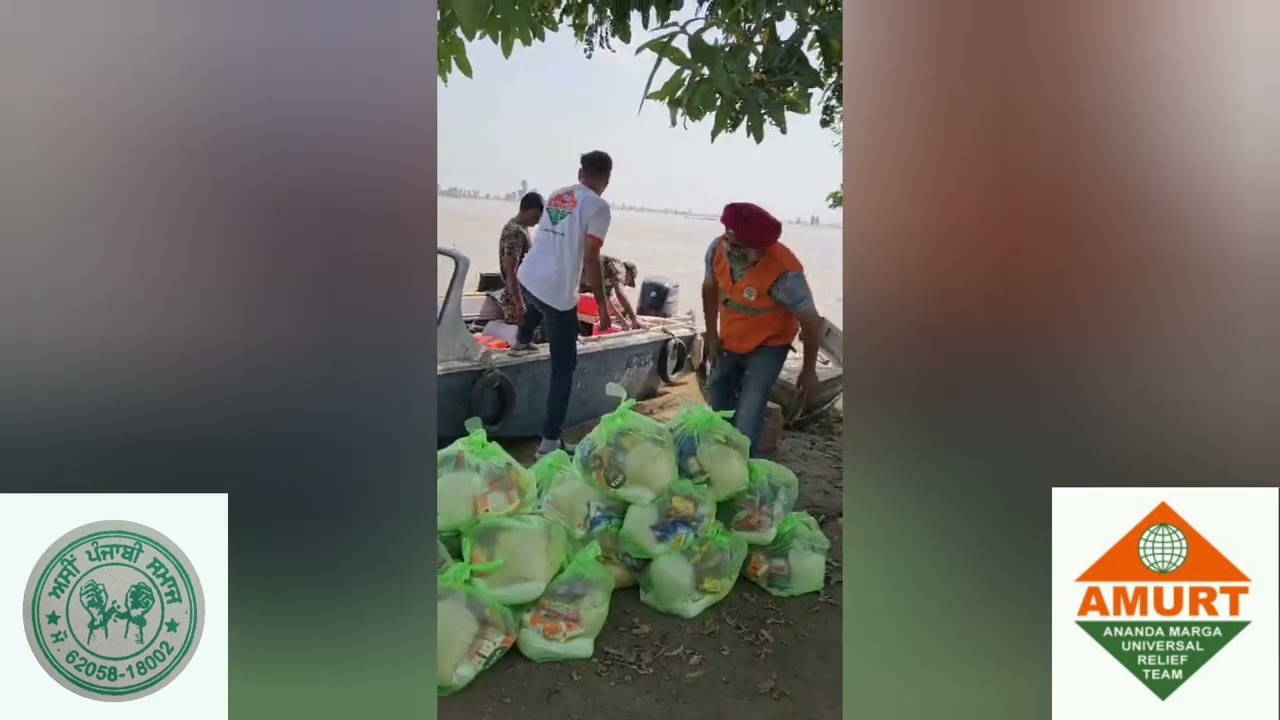 AMURT Flood Relief at Ferozepur Dist. near Pakistan border on 21 Sept. 2025