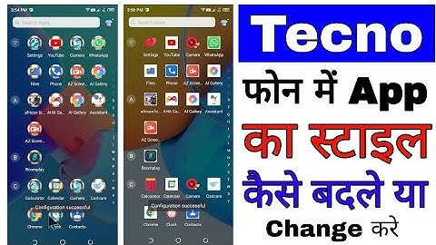 Tecno mobile me app icon style change kaise kare।how to change app icon style in tecno phone