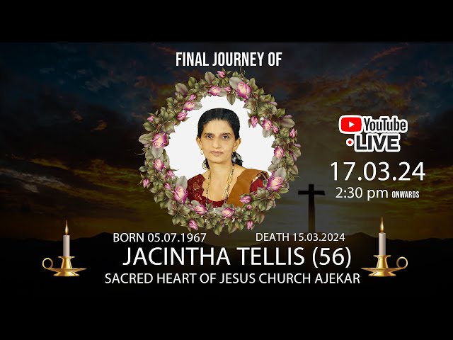 Final Journey of Jacintha Tellis (56) | Sacred Heart of Jesus Church , Ajekar class=