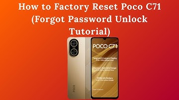 How to Factory Reset Poco C71 (Forgot Password Unlock Tutorial)