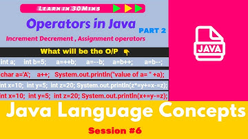 Operators in Java | Increment Decrement operators | Compound Assignment operators | Interview Q & A