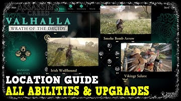 All Abilities and Upgrade Locations AC Valhalla Wrath of the Druids (Ranged & Melee Abilities)