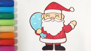 儿歌多多儿童简笔画 圣诞老人 圣诞节学画简单可爱的圣诞老人