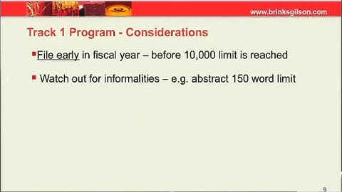 Track One Prioritized Examinations at USPTO