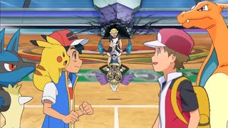 Ash Vs Red Full Battle in Hindi|Pikachu Vs Mega Charizard X |Full 6V6 Battle | Red Vs Ash