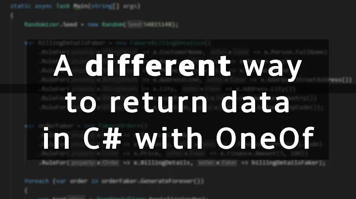 A different way to return data in C# with OneOf