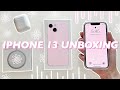 PINK IPHONE 13 MINI UNBOXING