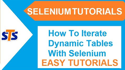 Dynamic Tables with Selenium WebDriver