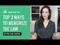 How to Memorize the Law Faster and Easier