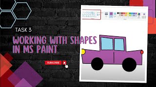 Working with shapes in Ms Paint | Task 3 Computer Lab | MS Paint tutorial