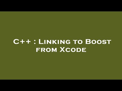 C++ : Linking to Boost from Xcode