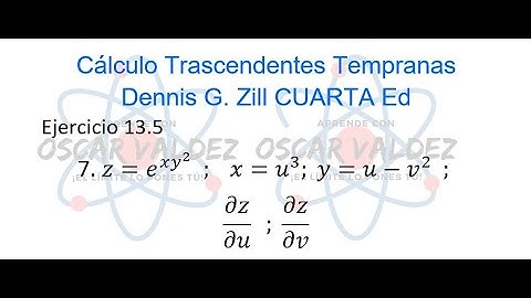 Regla de la cadena Varias Variables, Calculo Zill 4ta Ed. Ejercicio 13.5 Problema 7