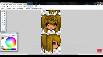 Graal Tutorial: How to match head colors with hair extension on paint.net