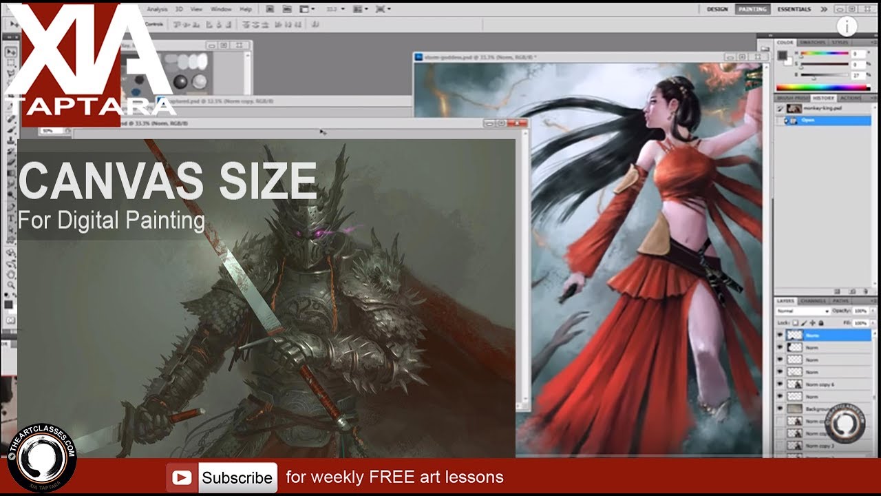 Canvas size what ratio to use in Digital art - YouTube