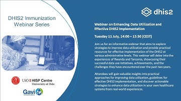 Webinar on Enhancing Data Utilization and Effective DHIS2 Implementation