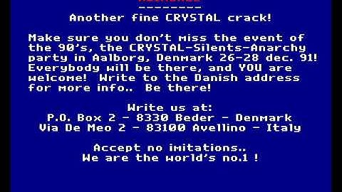 Crystal   Heimdall Overlord HYPERSPIN AMIGA INTRO CRACKTRO DEMO COMMODORE NOT MINE VIDEOS