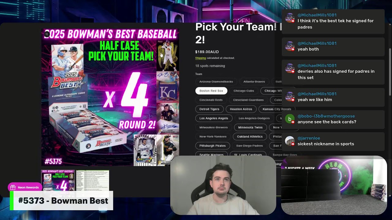 Break 5373 - 2025 Bowman's Best Baseball - HALF CASE - Pick Your Team!