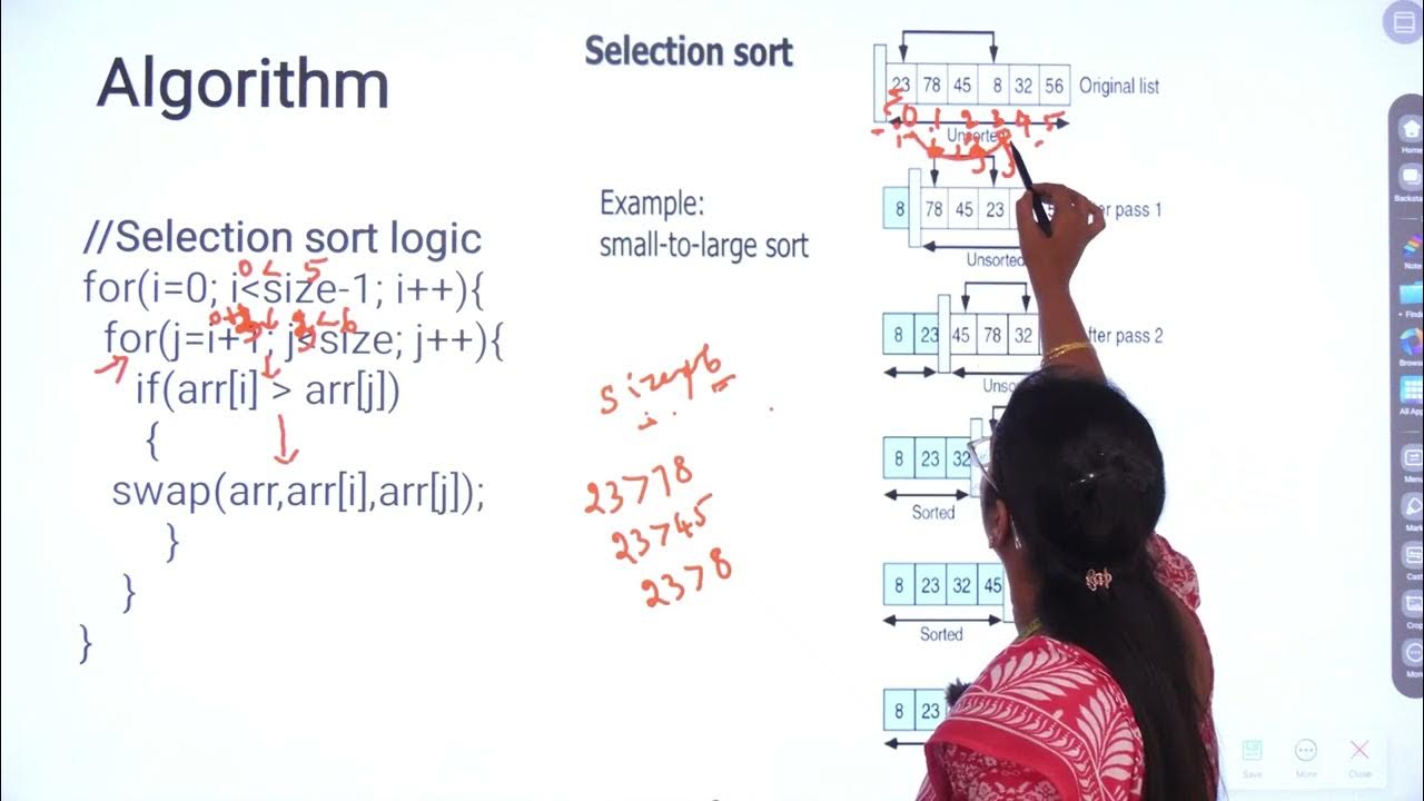 DATA STRUCTURES-BASIC SORTING ALGORITHMS-SELECTION SORT- GATE CLASS ...
