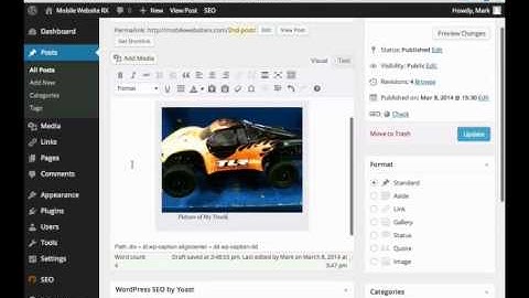Wordpress 3.8 Tutorial for Beginners Video 6 - Adding Pictures and Videos