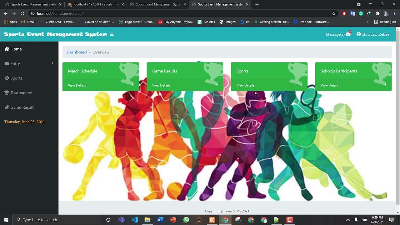 Sports Event Management System in PHP YouTube