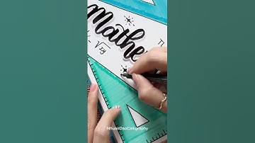 Front Page Idea: Mathematics✨ #NhuanDaoCalligraphy #Calligraphy #Frontpage #shorts