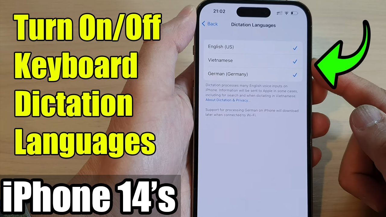 IPhone 14 s 14 Pro Max How To Turn On Off Keyboard Dictation Languages