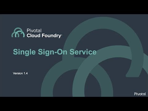 Single Sign-On Service 1.4 Demo for Pivotal Cloud Foundry