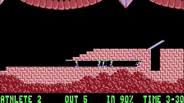 Lemmings Tricky Level 19: Postcard from Lemmingland Walkthrough DOS