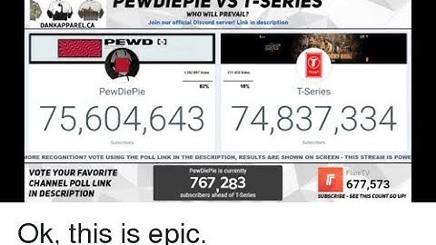 PEWDIEPIE VS T-SERIES LIVE SUB COUNT: WHOS WILL WIN?!!!!