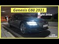 Night Drive w/ 2021 Genesis G80 3.5 Twin Turbo – Ambient Light, Rear Infotainment and LED Headlamp!