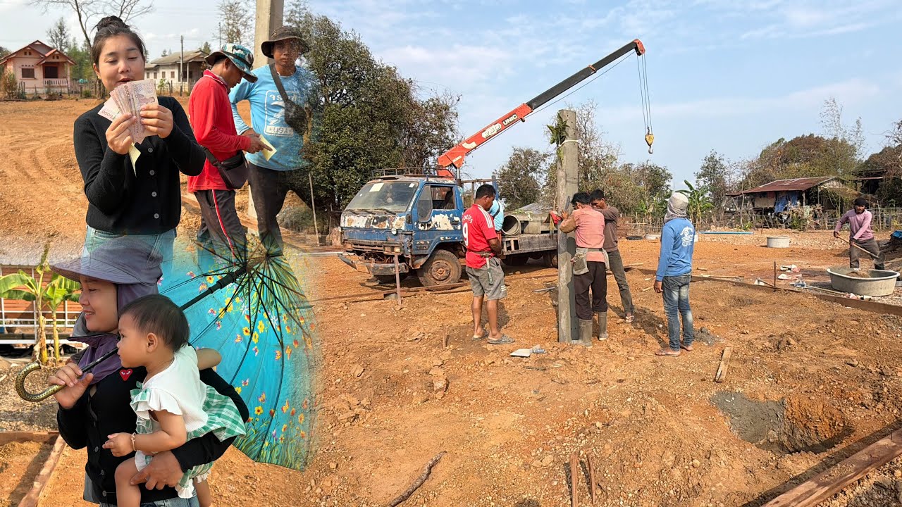 มื้อสันวันดีเอาเสาลงหลุม //นกน้อยสร้างรัง🥰